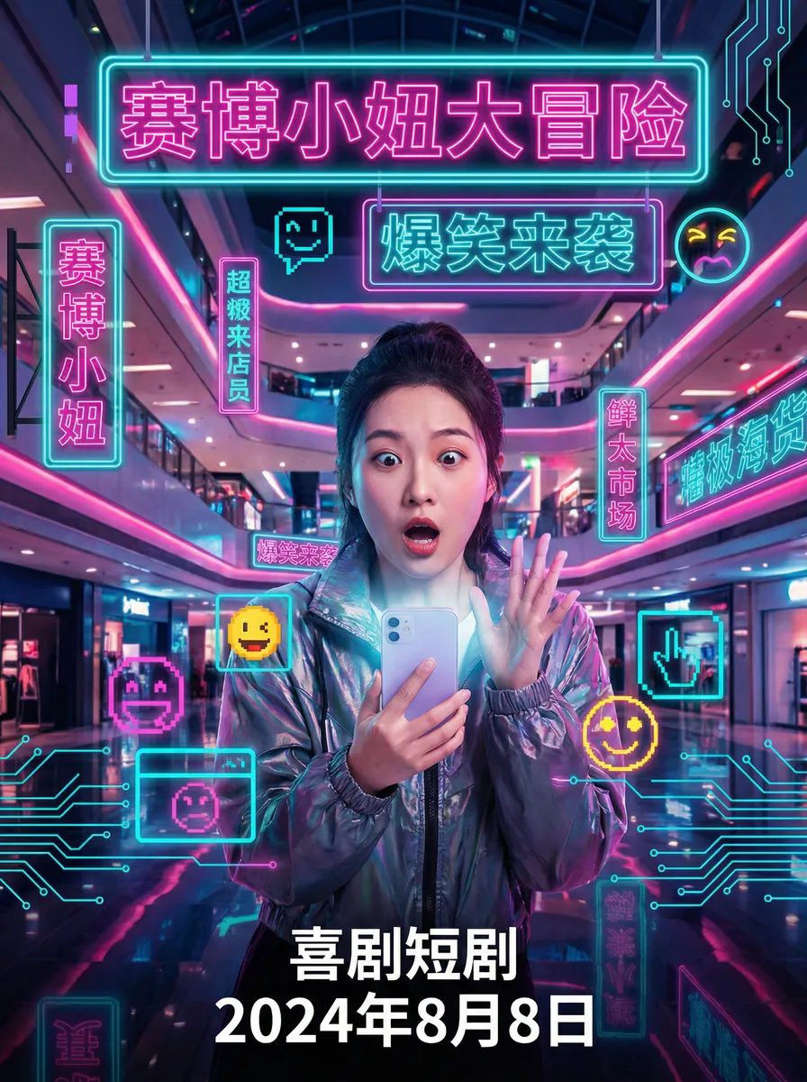 强行侵占放了个彩虹屁 搞笑喜剧短剧 - 赛博小妞大冒险海报